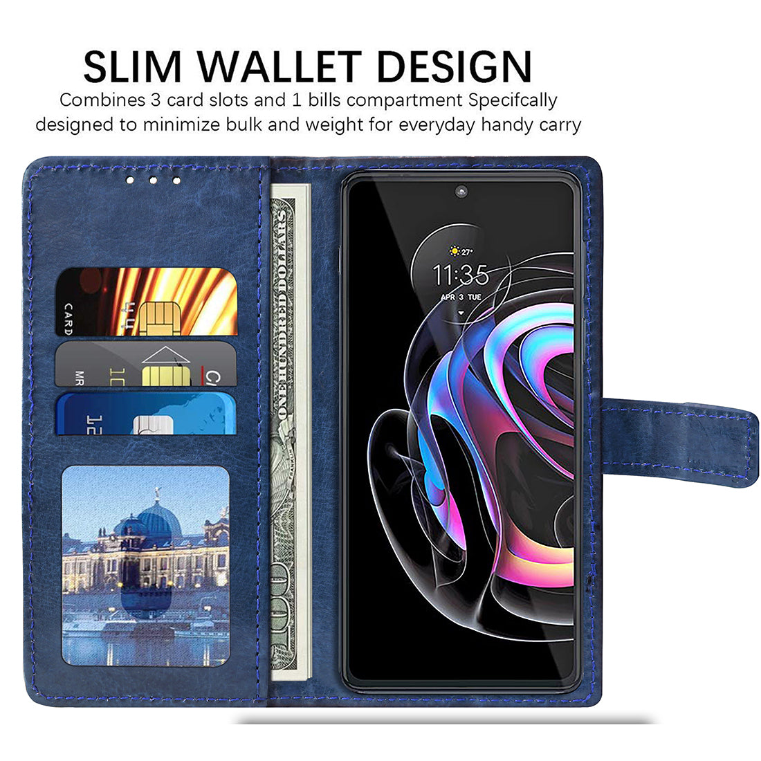 Premium Wallet Flip Cover for Motorola edge 20 Pro