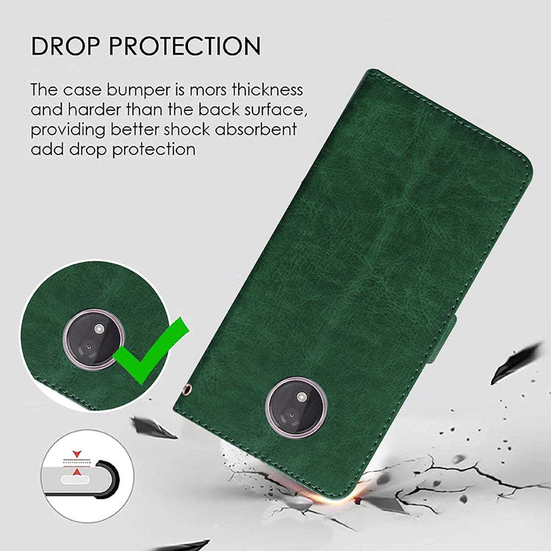 Premium Wallet Flip Cover for Motorola Moto G7 Power 4G