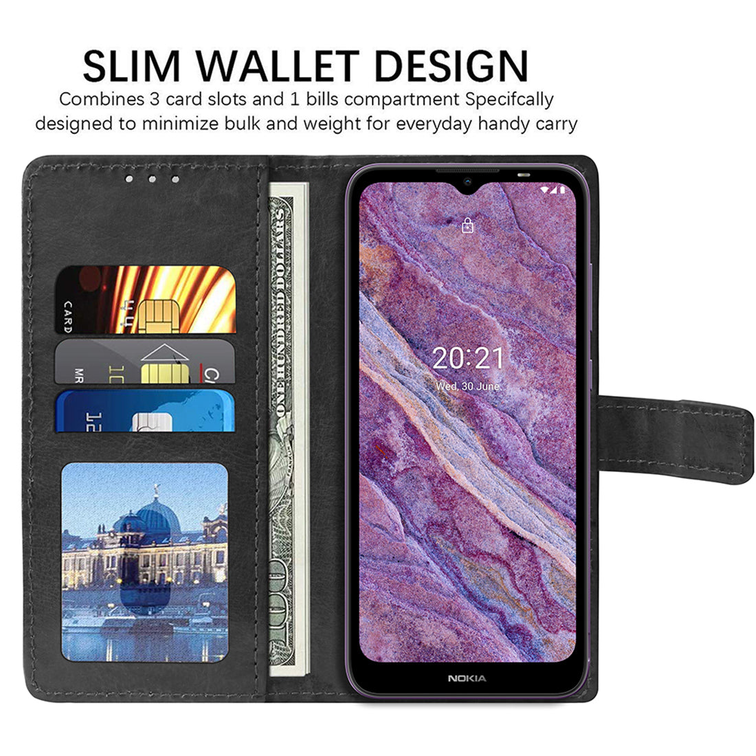 Premium Wallet Flip Cover for Nokia C10 4G