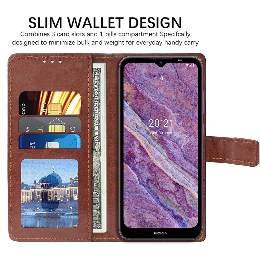 Premium Wallet Flip Cover for Nokia C10 4G