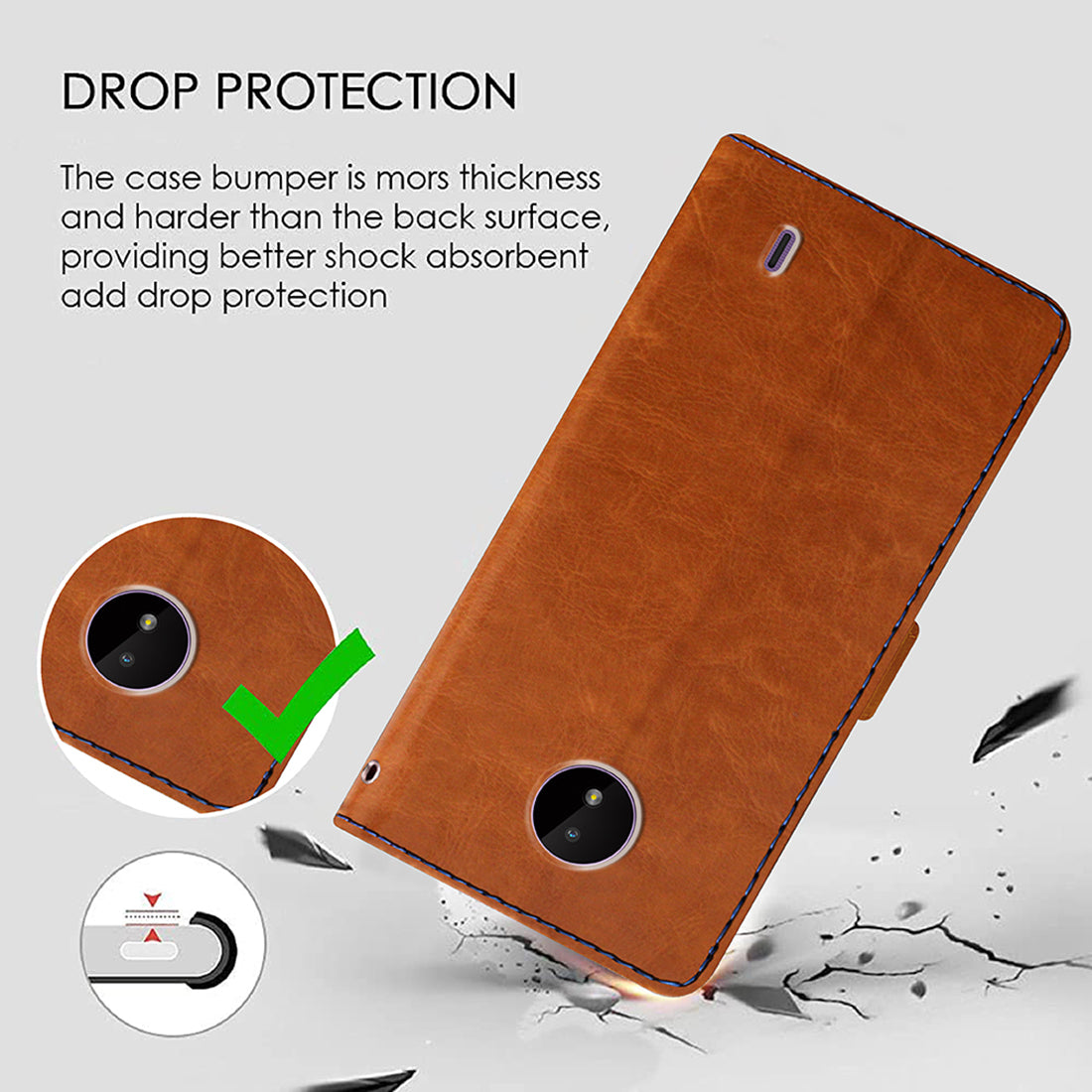 Premium Wallet Flip Cover for Nokia C10 4G