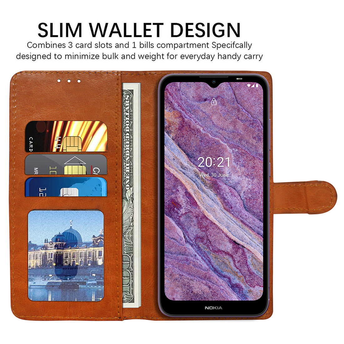 Premium Wallet Flip Cover for Nokia C10 4G