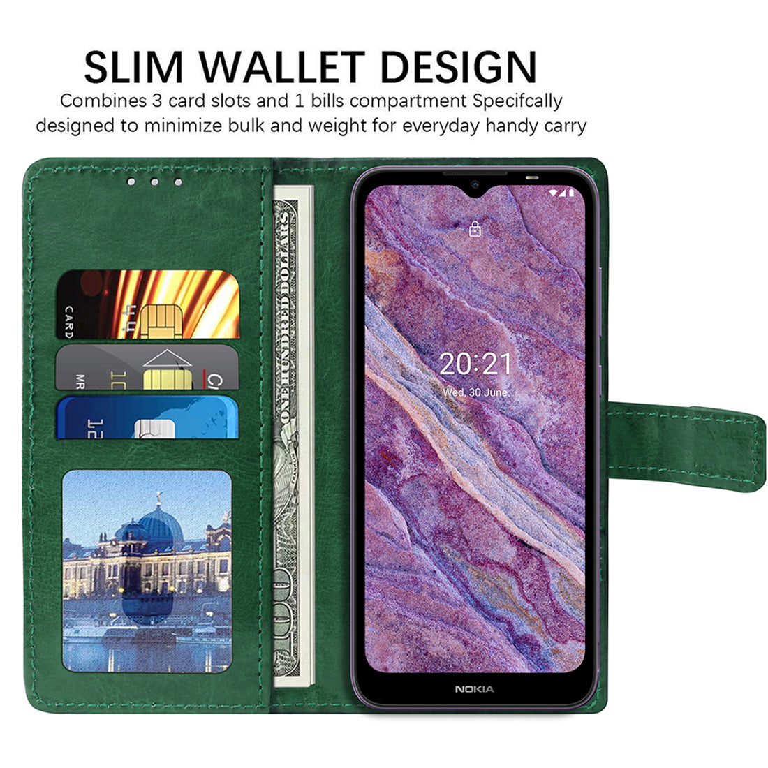 Premium Wallet Flip Cover for Nokia C10 4G