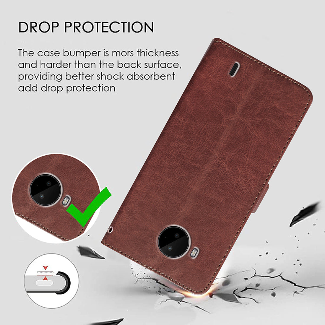 Premium Wallet Flip Cover for Nokia C20 Plus 4G