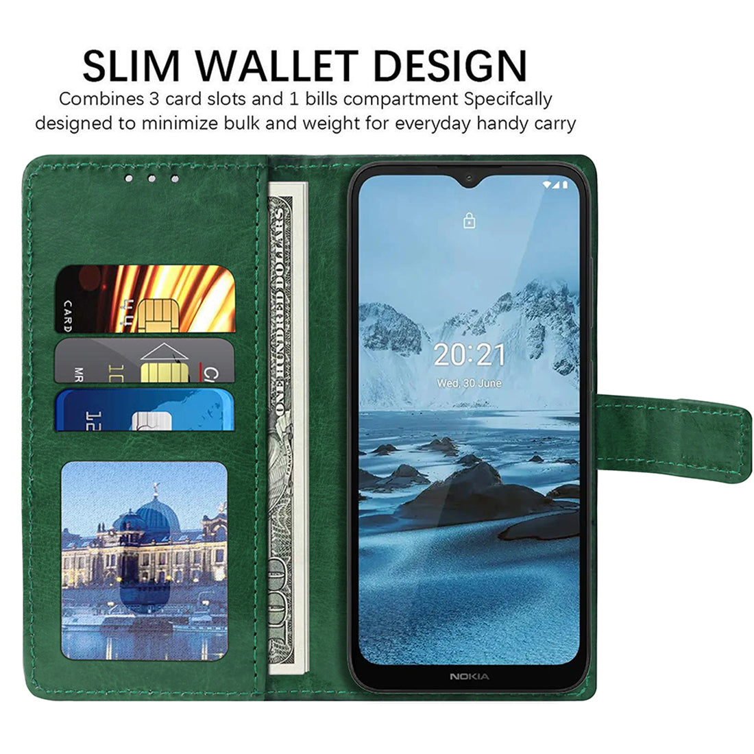 Premium Wallet Flip Cover for Nokia C20 Plus 4G