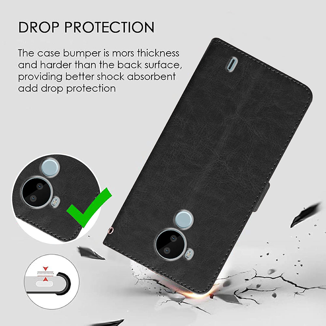 Premium Wallet Flip Cover for Nokia C30 4G