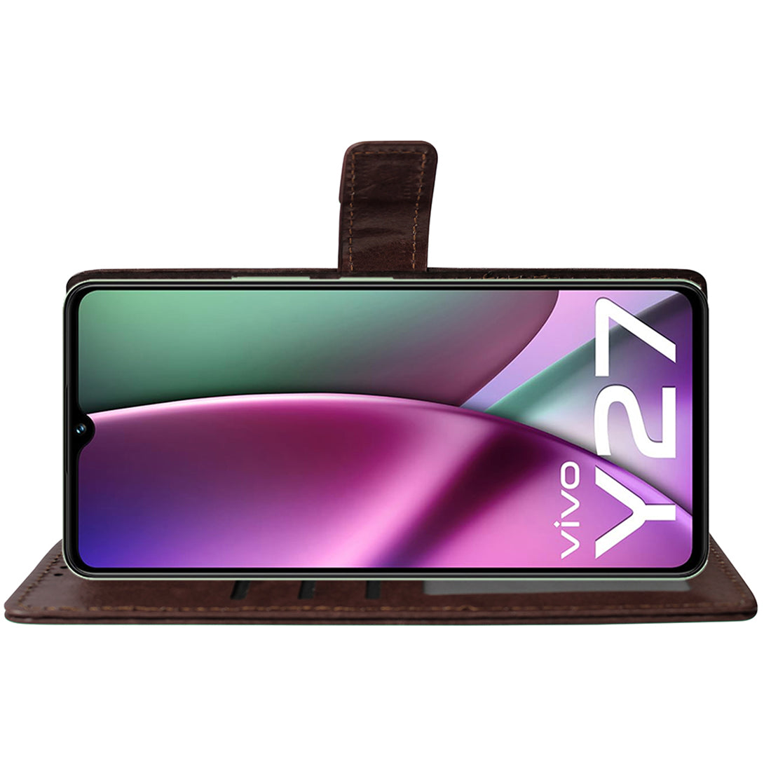 Premium Wallet Flip Cover for Vivo Y27 4G