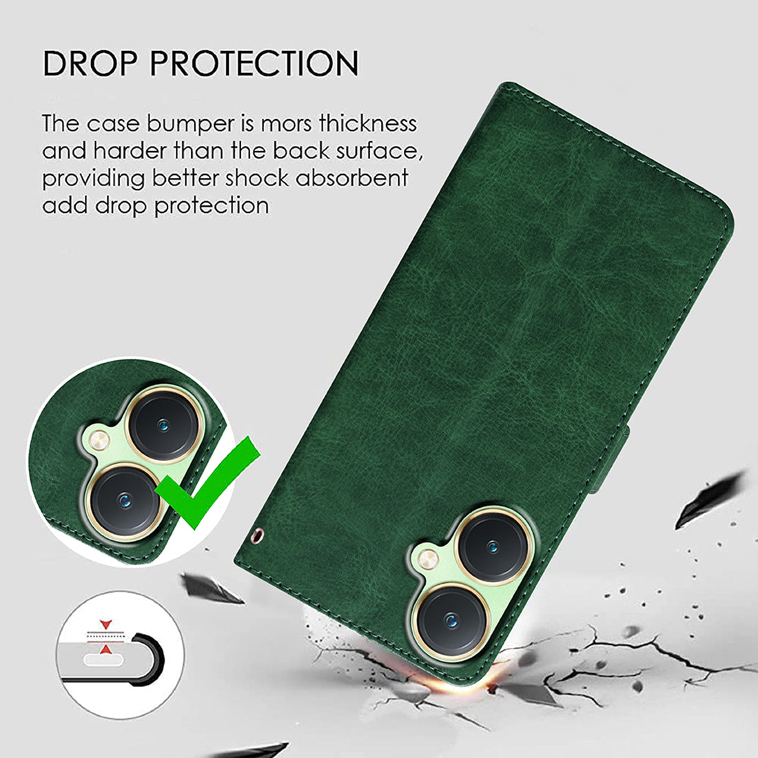 Premium Wallet Flip Cover for Vivo Y27 4G
