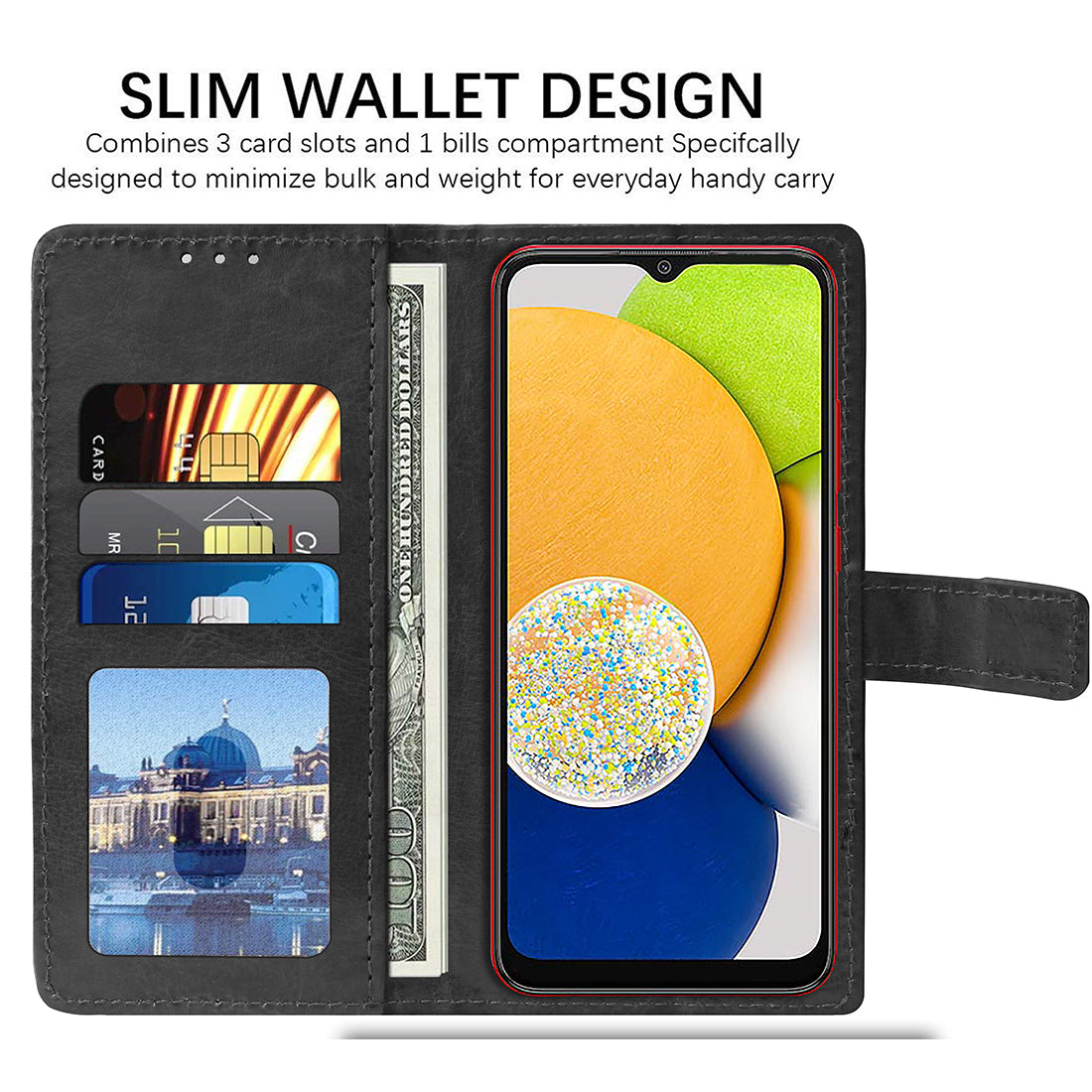 Premium Wallet Flip Cover for Samsung Galaxy A03
