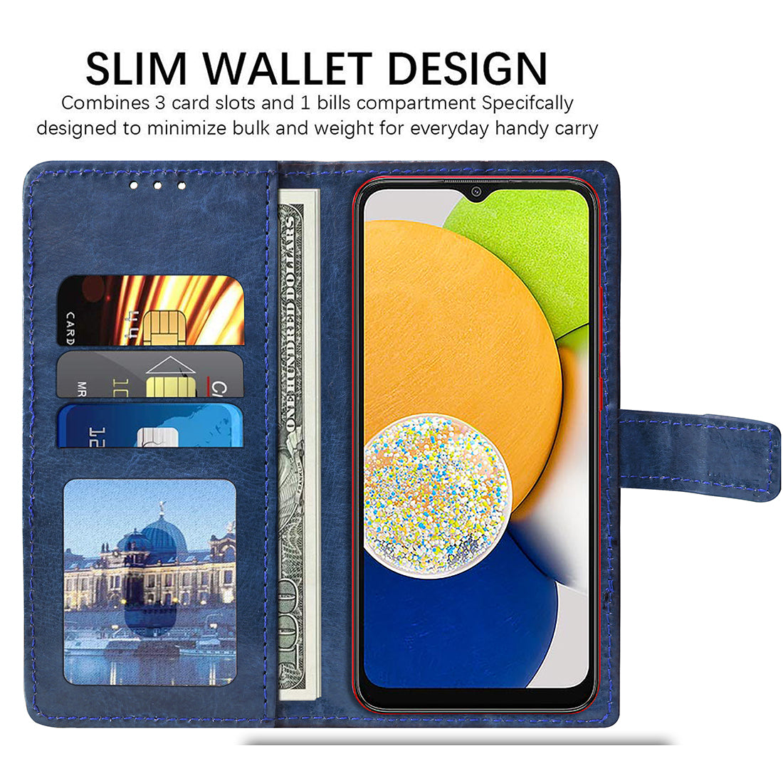 Premium Wallet Flip Cover for Samsung Galaxy A03