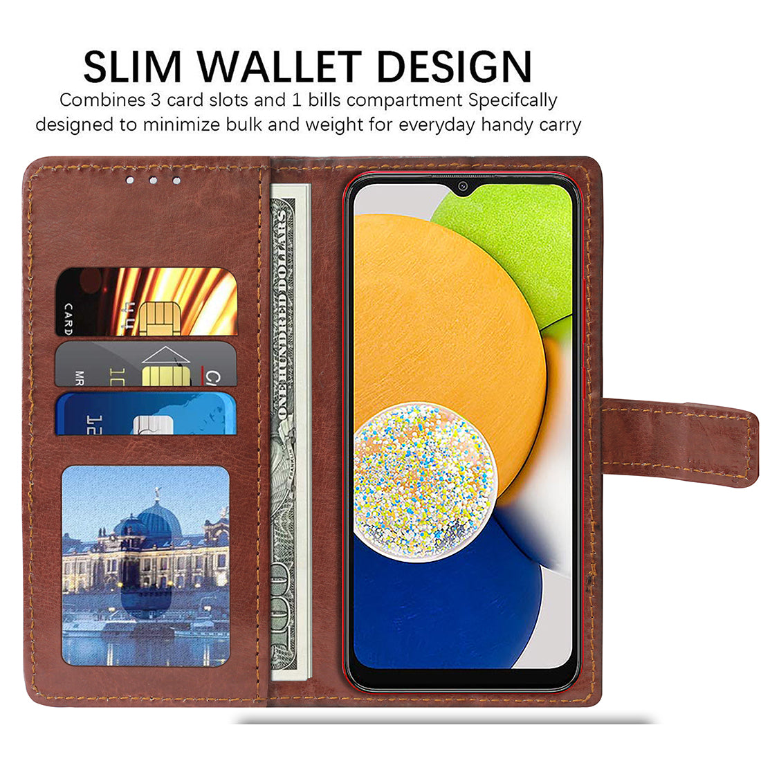 Premium Wallet Flip Cover for Samsung Galaxy A03