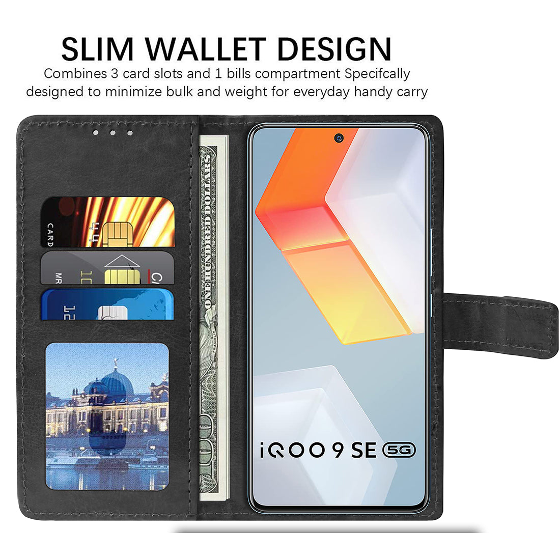 Premium Wallet Flip Cover for Vivo iQOO 9 SE 5G