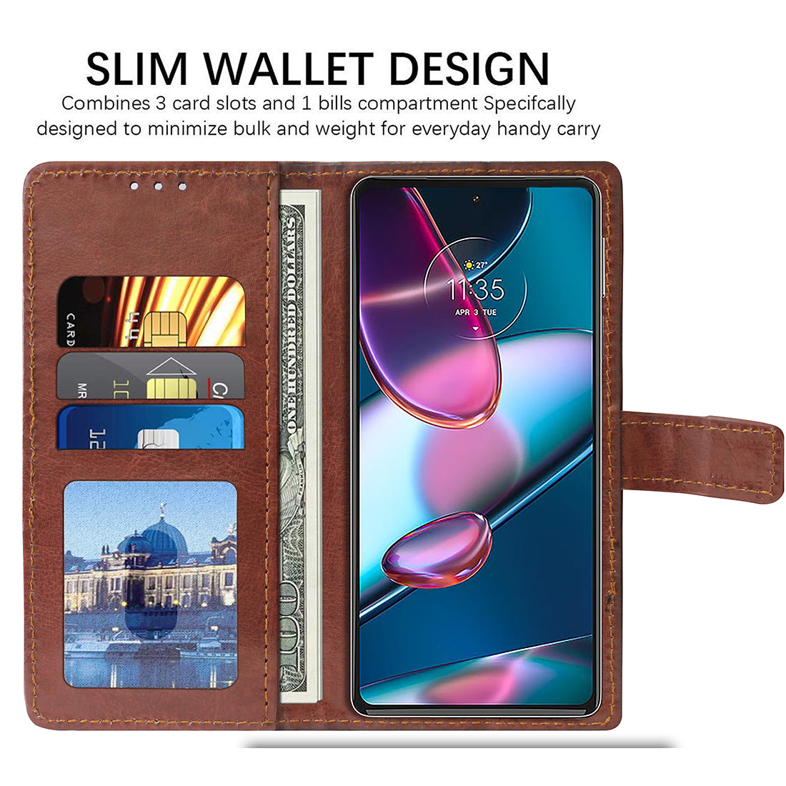 Premium Wallet Flip Cover for Motorola edge 30 Pro 5G