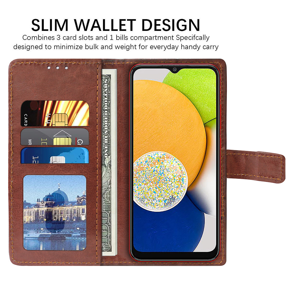 Premium Wallet Flip Cover for Samsung Galaxy A03 4G