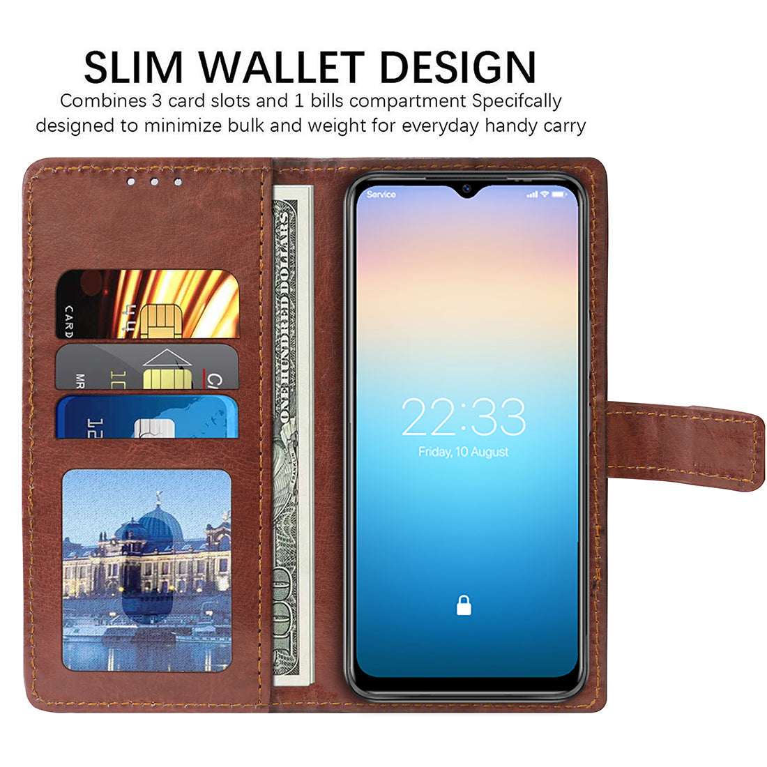 Premium Wallet Flip Cover for Itel A49 4G