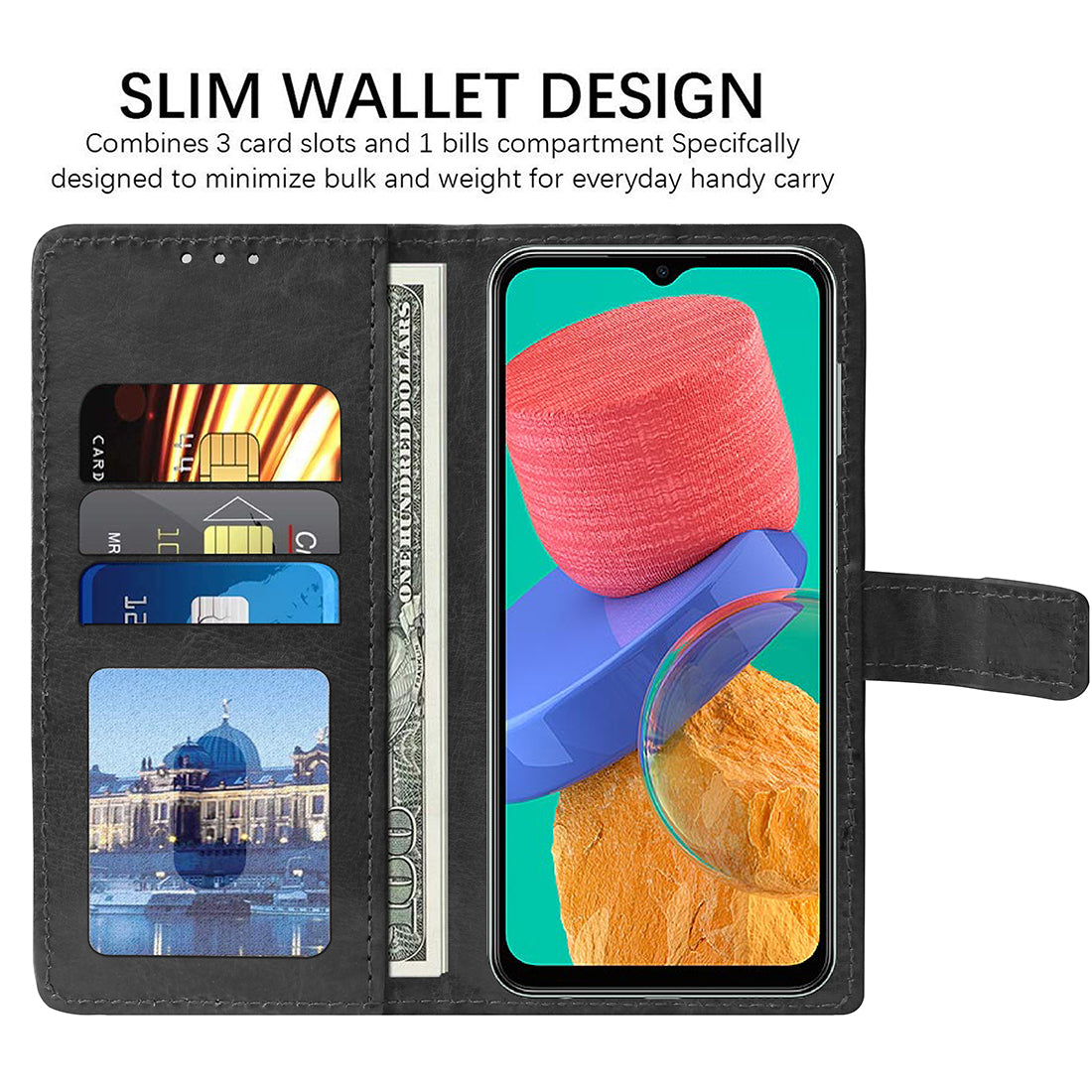 Premium Wallet Flip Cover for Samsung Galaxy M33 5G