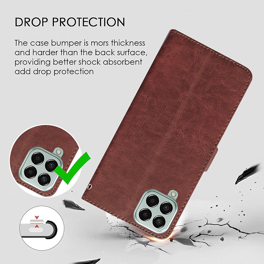 Premium Wallet Flip Cover for Samsung Galaxy M33 5G