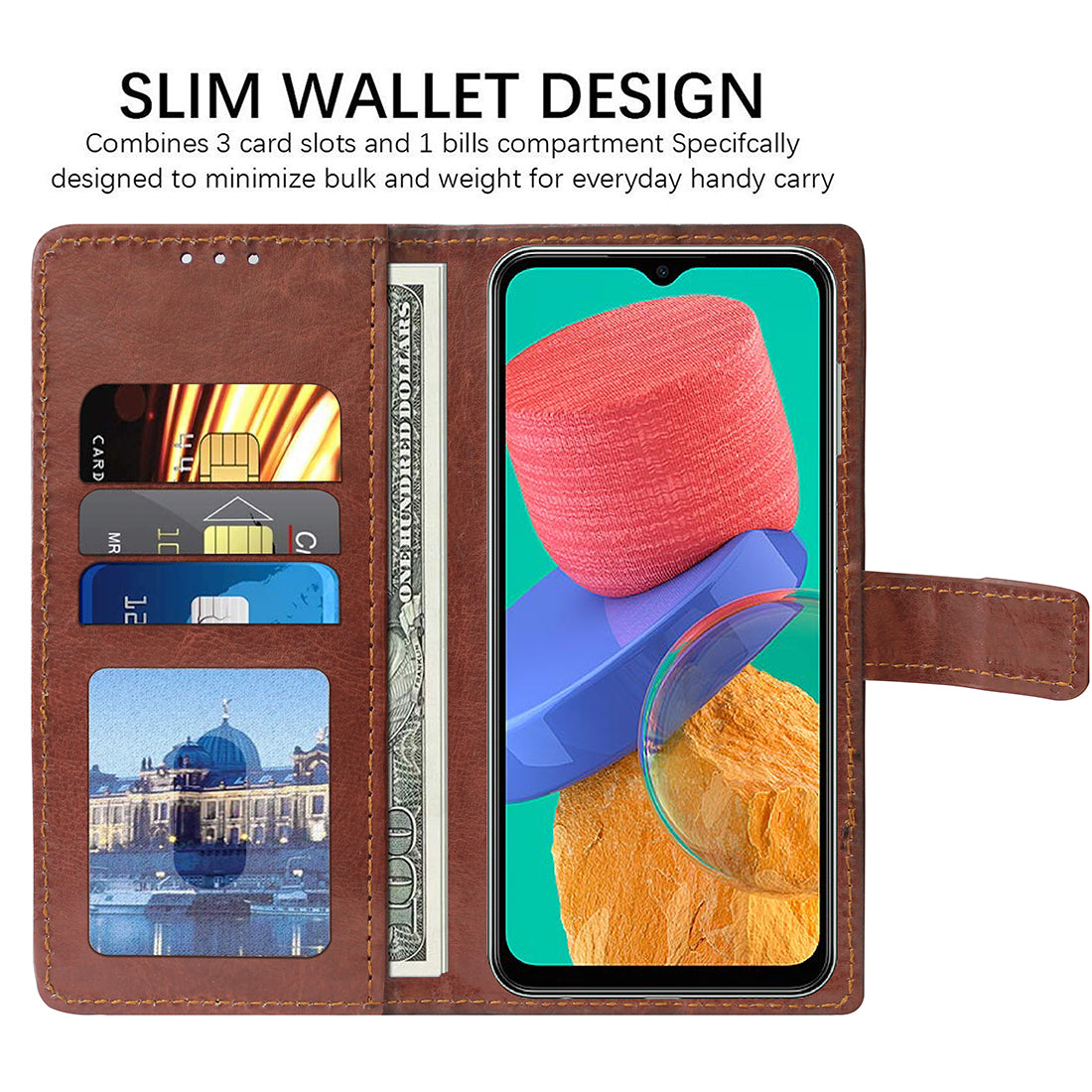 Premium Wallet Flip Cover for Samsung Galaxy M33 5G