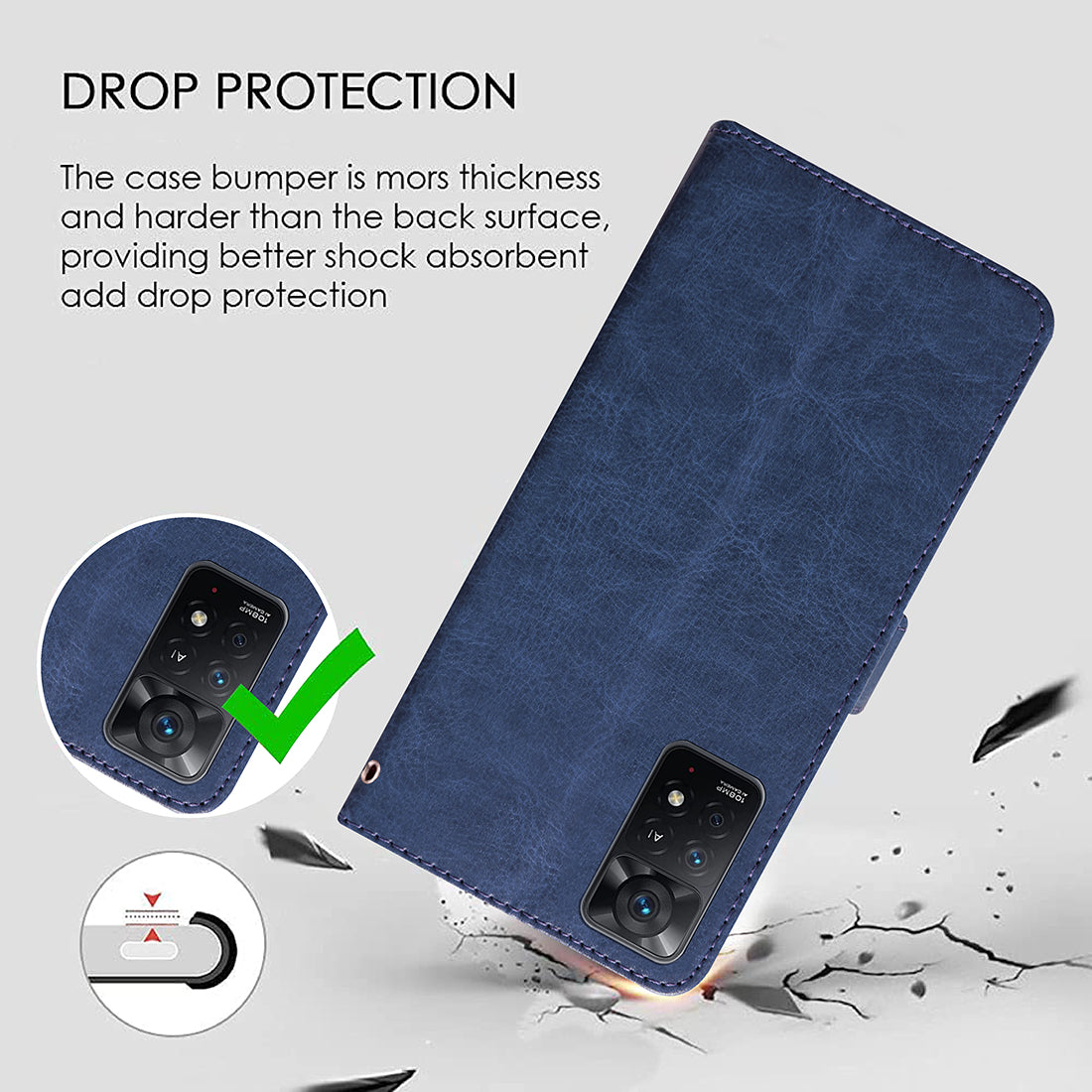 Premium Wallet Flip Cover for Mi Redmi Note 11 Pro 4G / Mi Redmi Note 11 Pro 5G / Mi Redmi Note 11 Pro Plus 5G