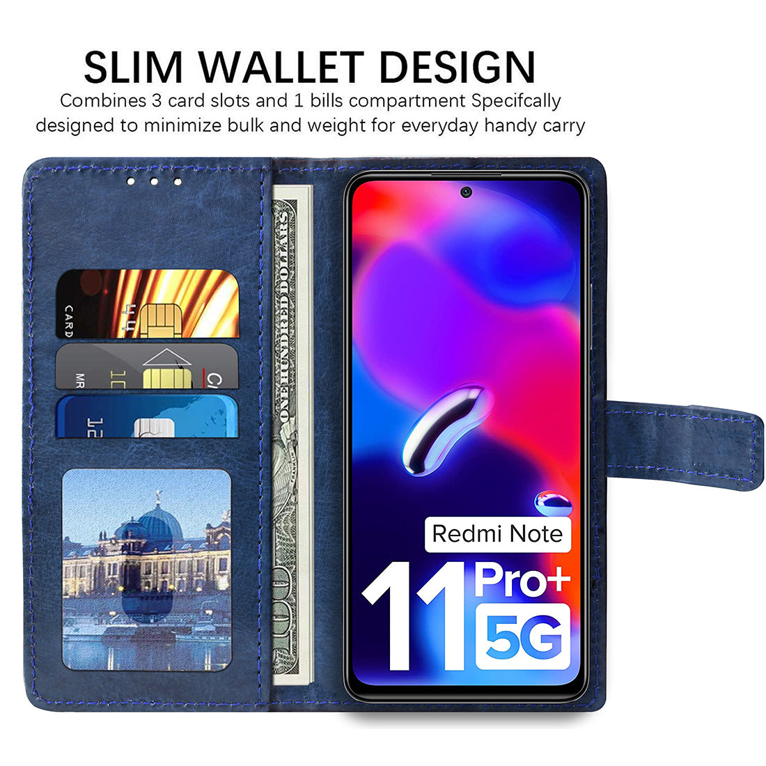 Premium Wallet Flip Cover for Mi Redmi Note 11 Pro 4G / Mi Redmi Note 11 Pro 5G / Mi Redmi Note 11 Pro Plus 5G