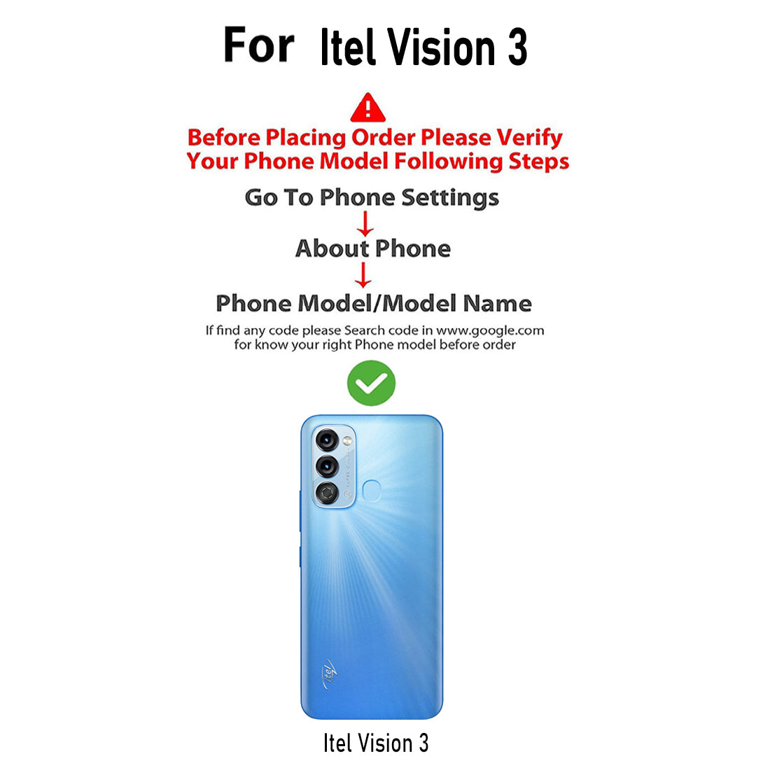 Premium Wallet Flip Cover for Itel Vision 3