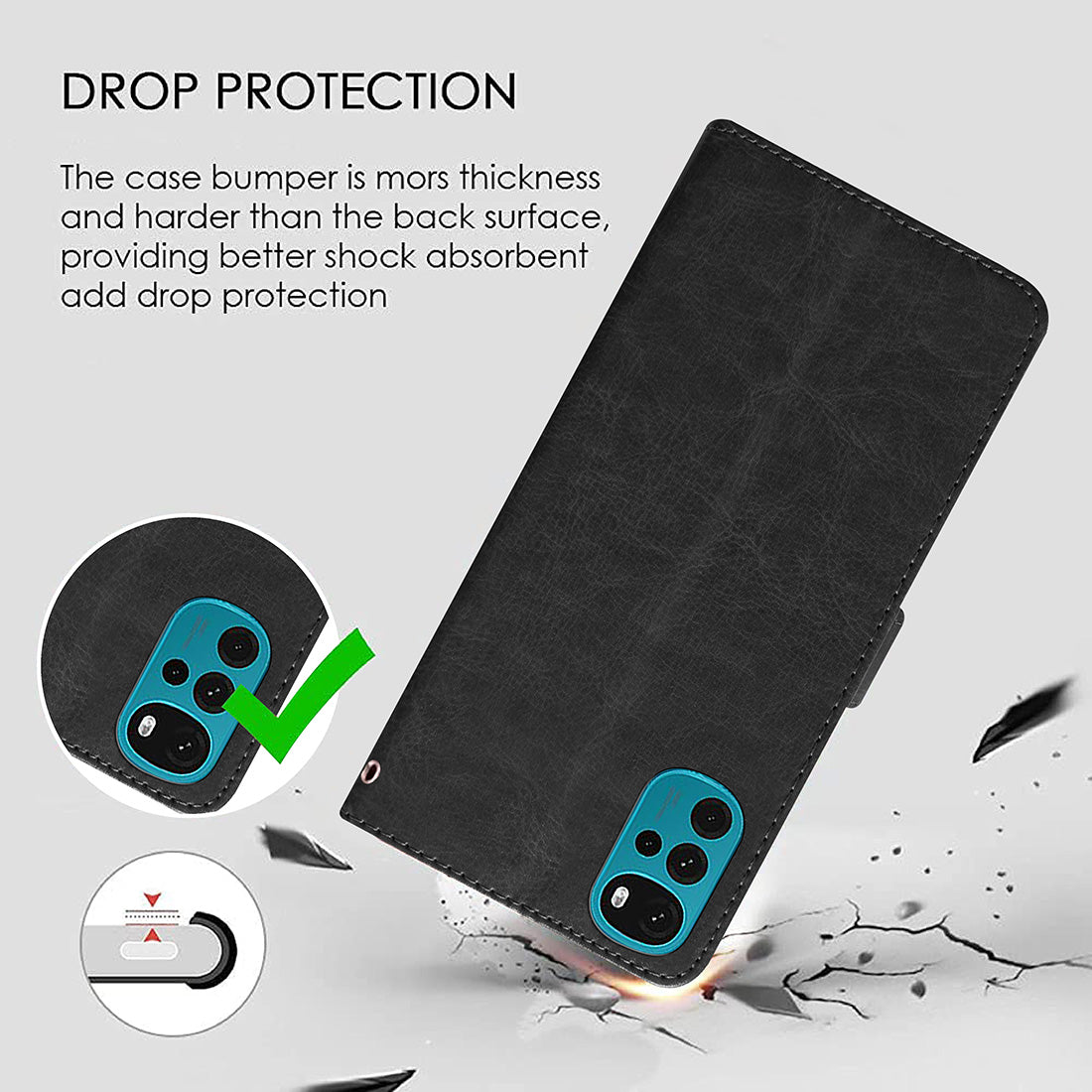 Premium Wallet Flip Cover for Motorola Moto G22 4G