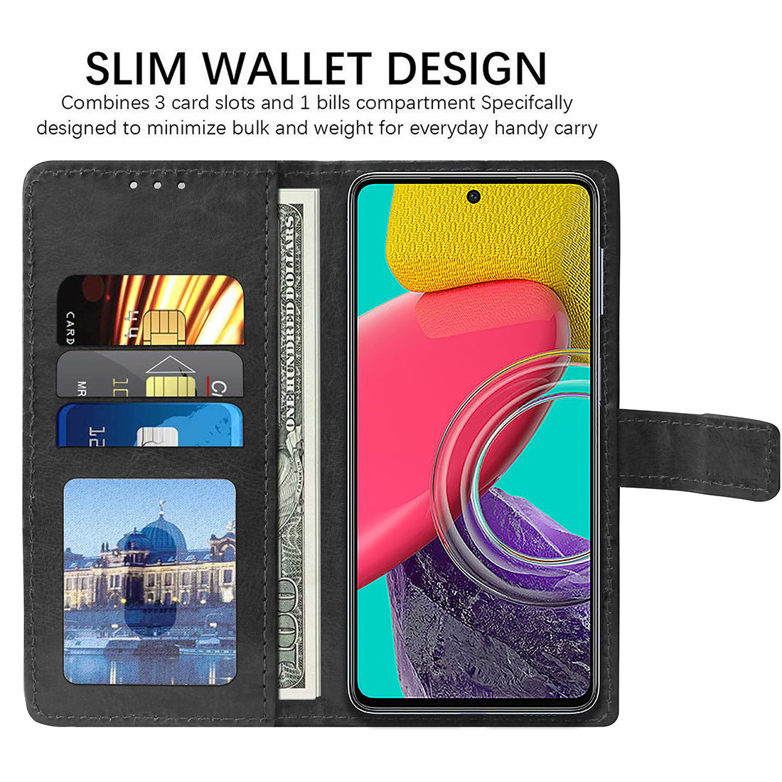 Premium Wallet Flip Cover for Samsung Galaxy M53 5G