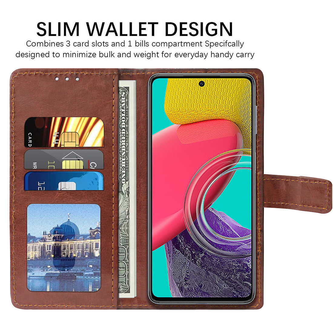 Premium Wallet Flip Cover for Samsung Galaxy M53 5G