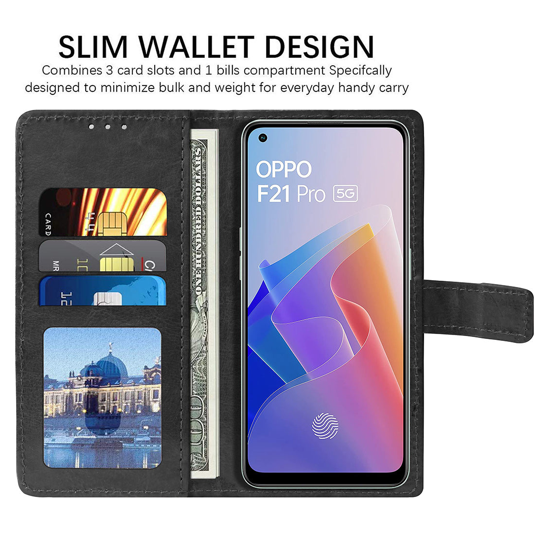 Premium Wallet Flip Cover for Oppo F21 Pro 5G