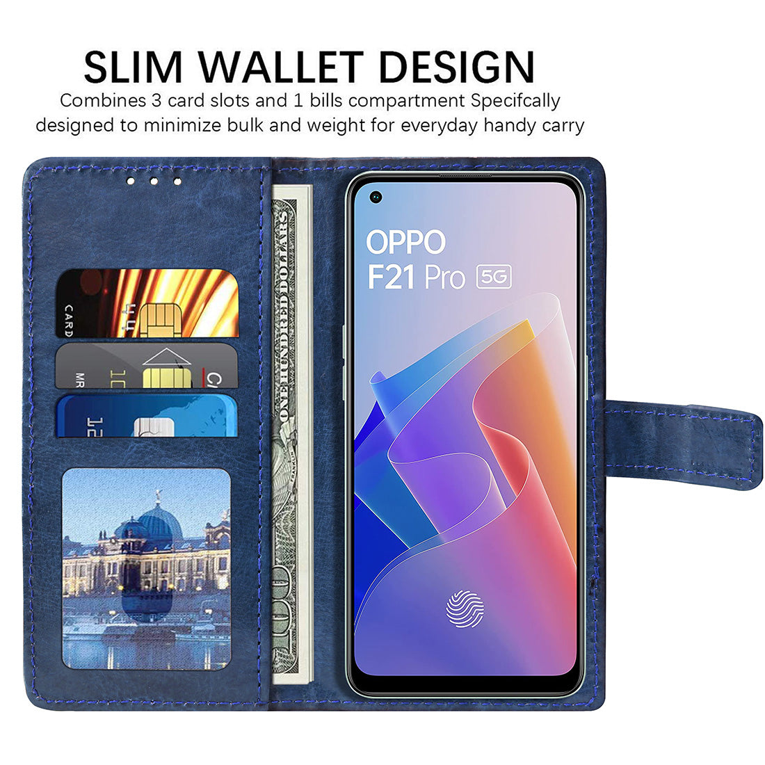 Premium Wallet Flip Cover for Oppo F21 Pro 5G