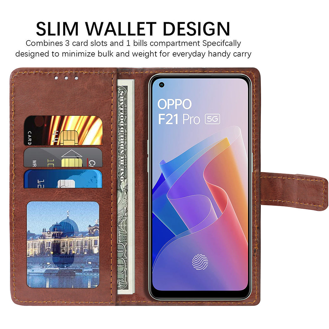 Premium Wallet Flip Cover for Oppo F21 Pro 5G