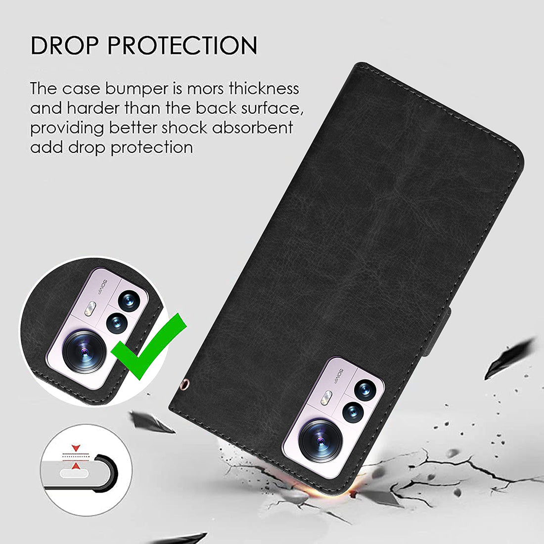 Premium Wallet Flip Cover for Xiaomi 12 Pro 5G