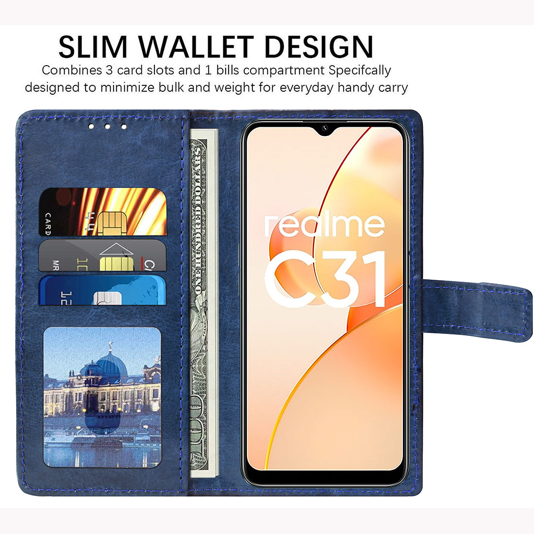 Premium Wallet Flip Cover for Realme C31 4G