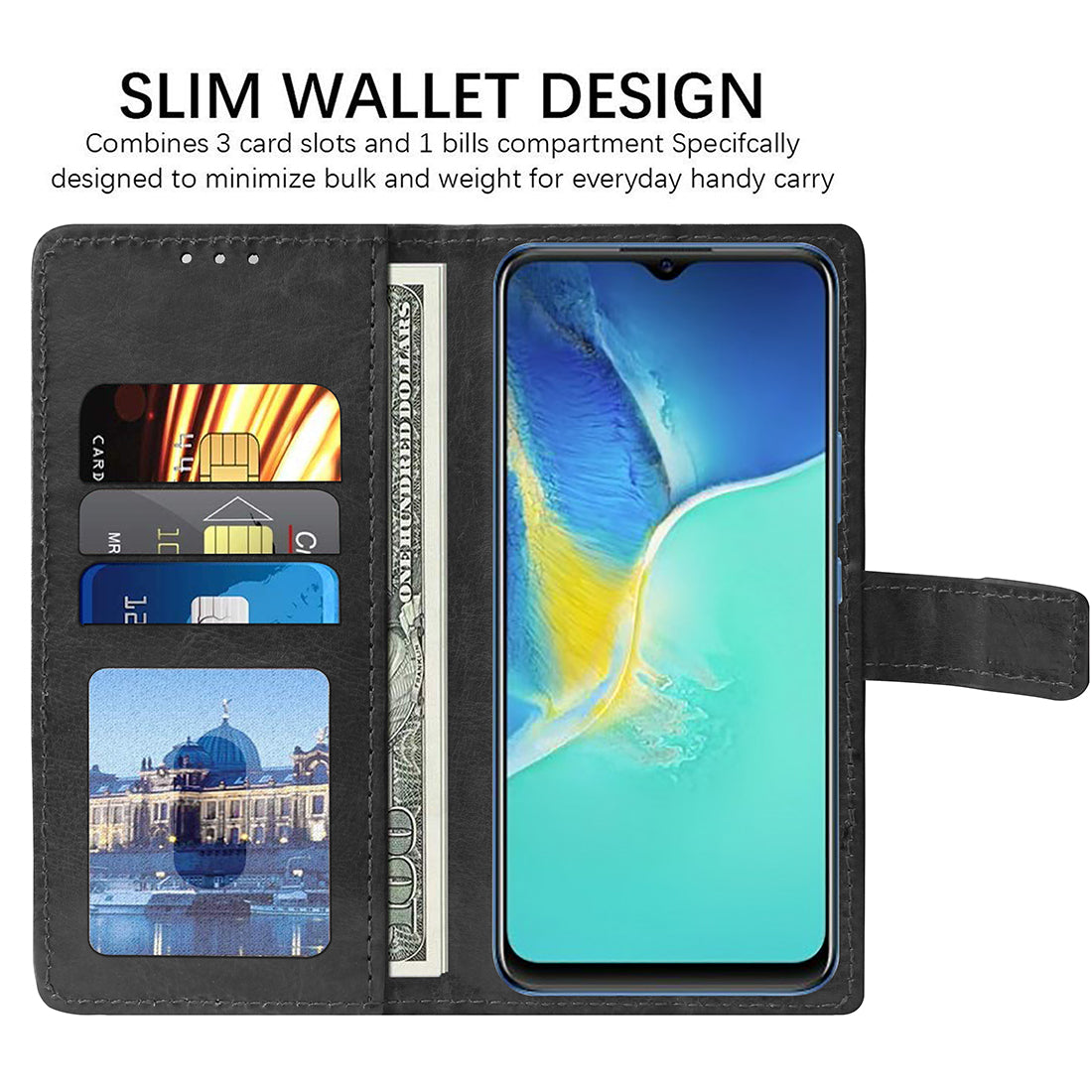 Premium Wallet Flip Cover for Vivo Y01 4G / Y15s (2021) 4G