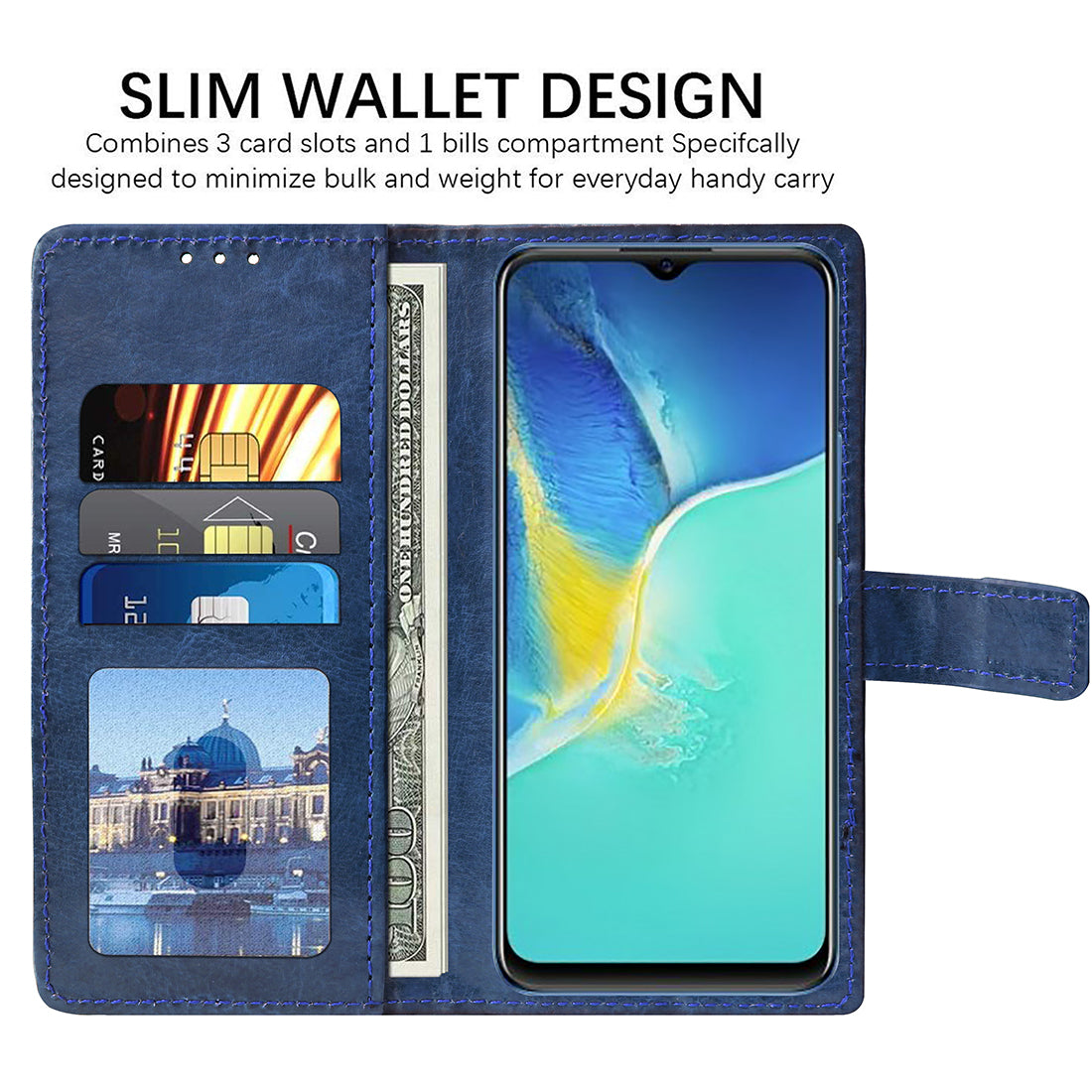 Premium Wallet Flip Cover for Vivo Y01 4G / Y15s (2021) 4G
