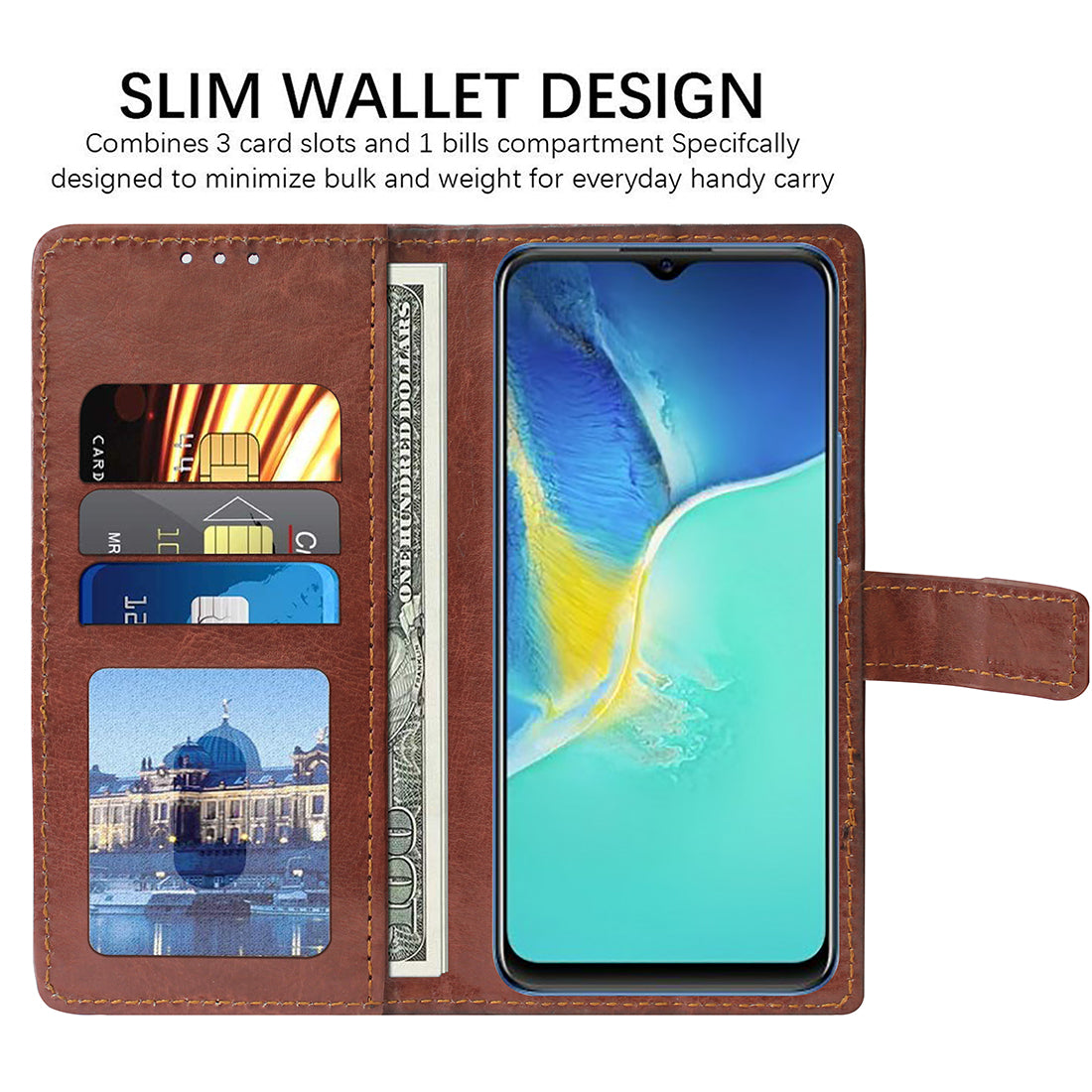 Premium Wallet Flip Cover for Vivo Y01 4G / Y15s (2021) 4G