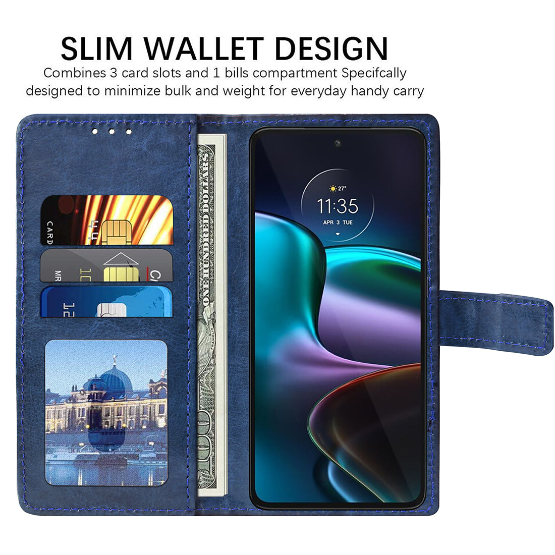 Premium Wallet Flip Cover for Motorola Edge 30 5G