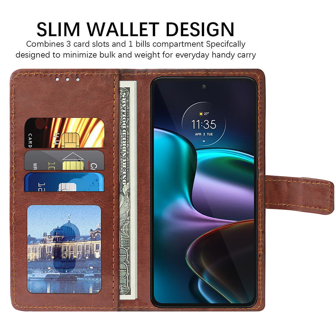 Premium Wallet Flip Cover for Motorola Edge 30 5G