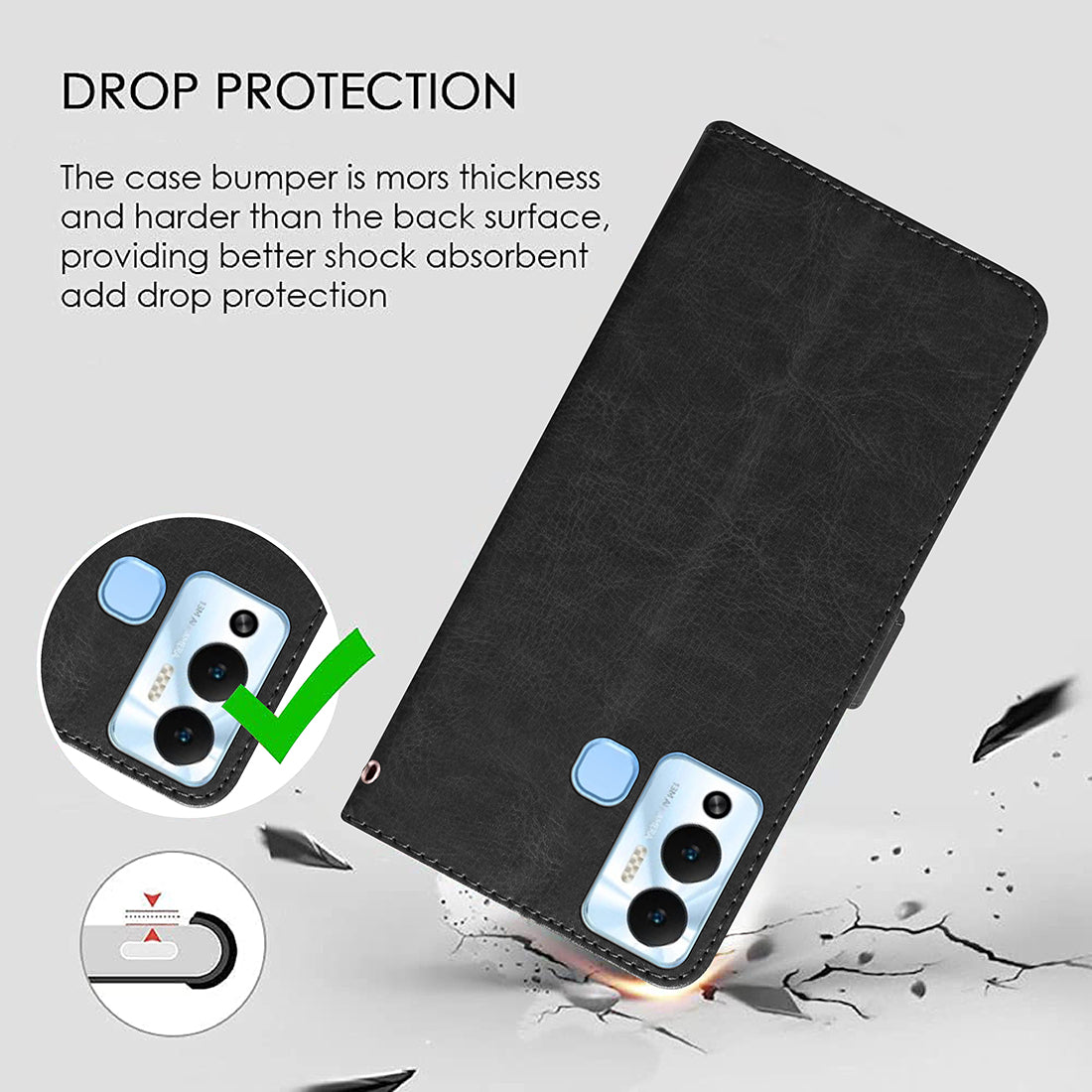 Premium Wallet Flip Cover for Infinix Hot 12 Play 4G