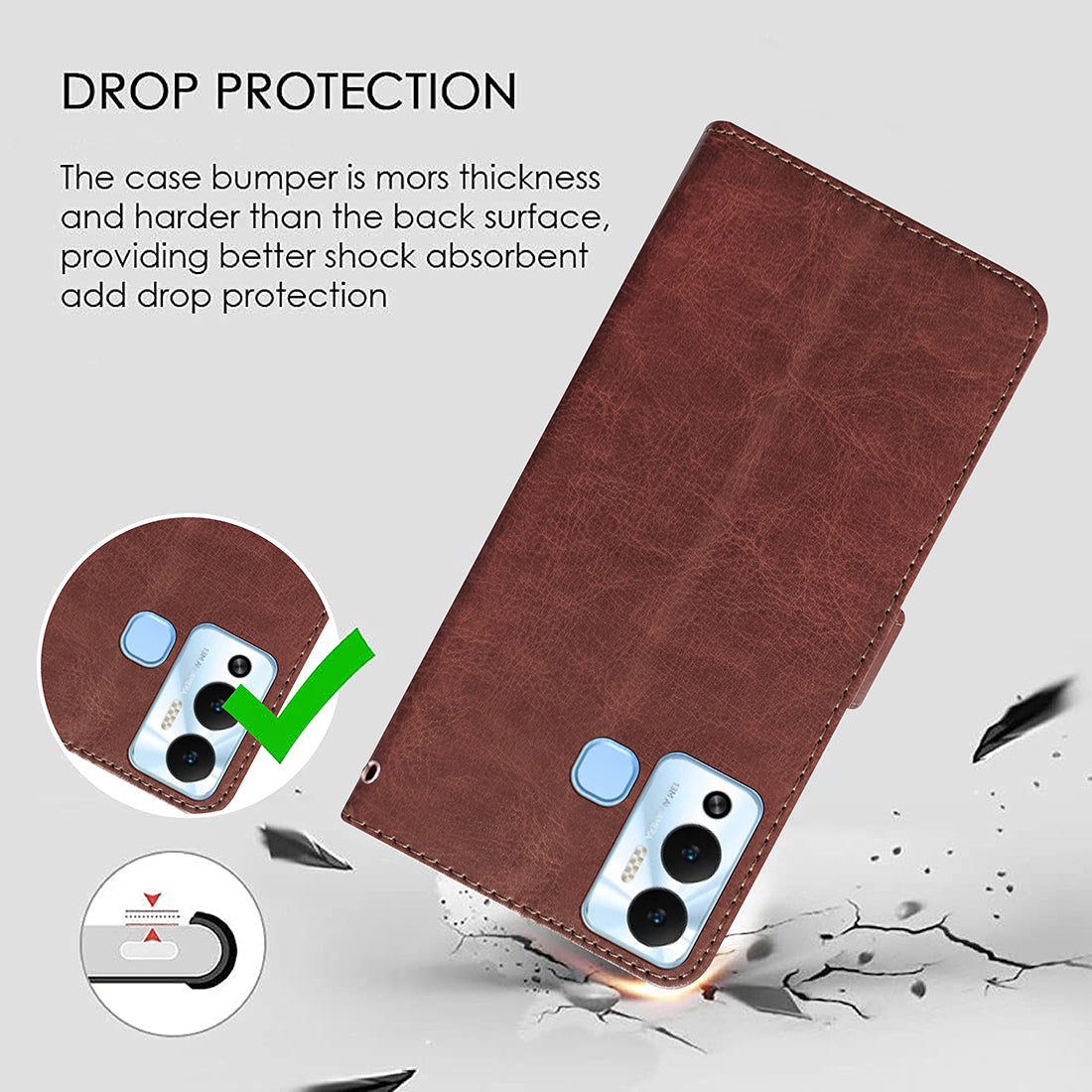 Premium Wallet Flip Cover for Infinix Hot 12 Play 4G