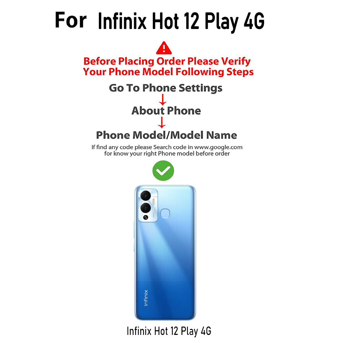 Premium Wallet Flip Cover for Infinix Hot 12 Play 4G