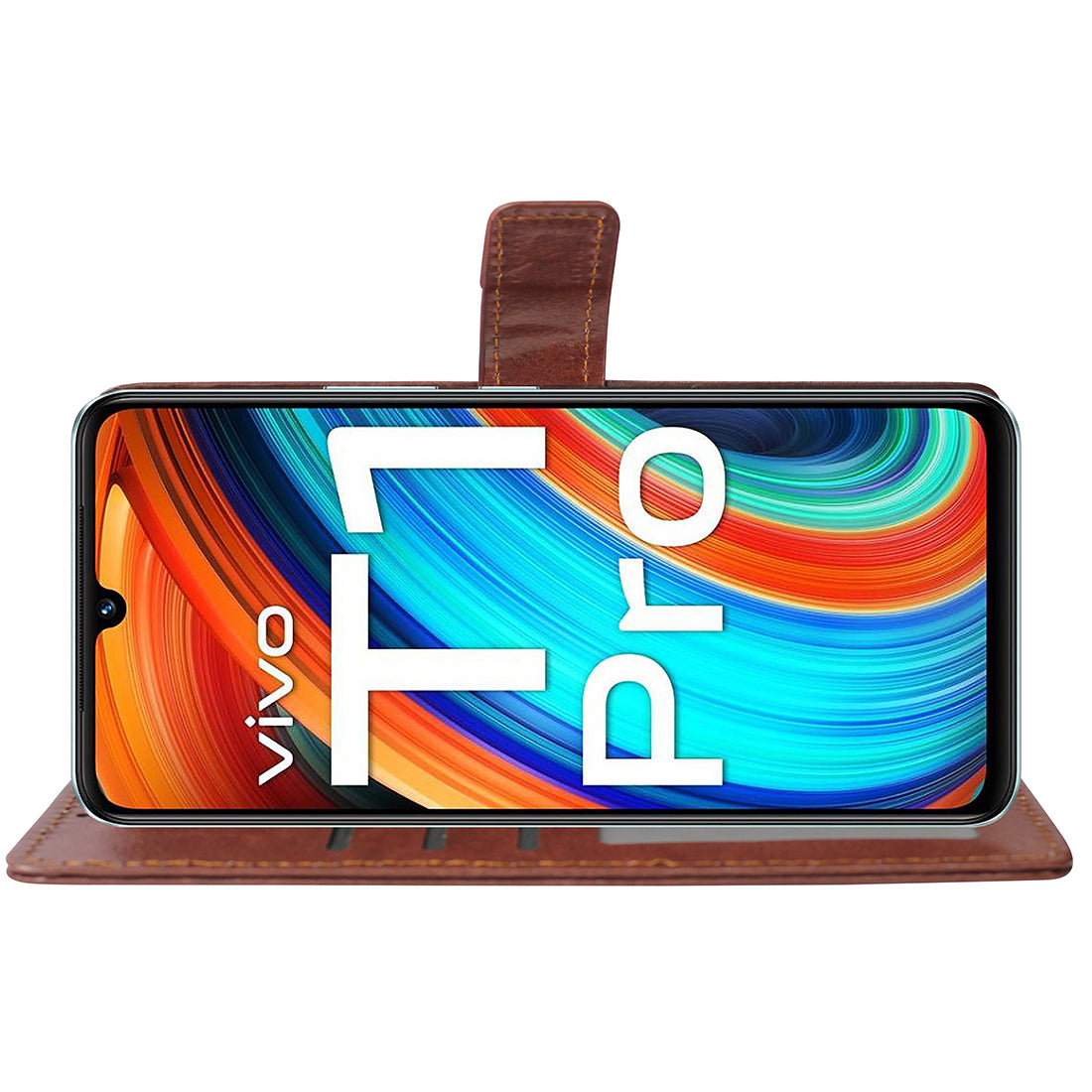 Premium Wallet Flip Cover for Vivo T1 Pro 5G