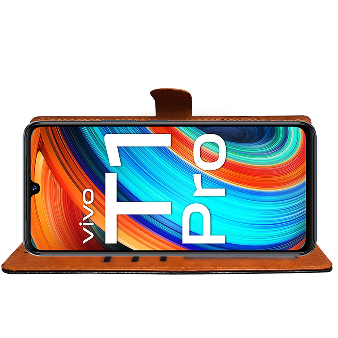 Premium Wallet Flip Cover for Vivo T1 Pro 5G