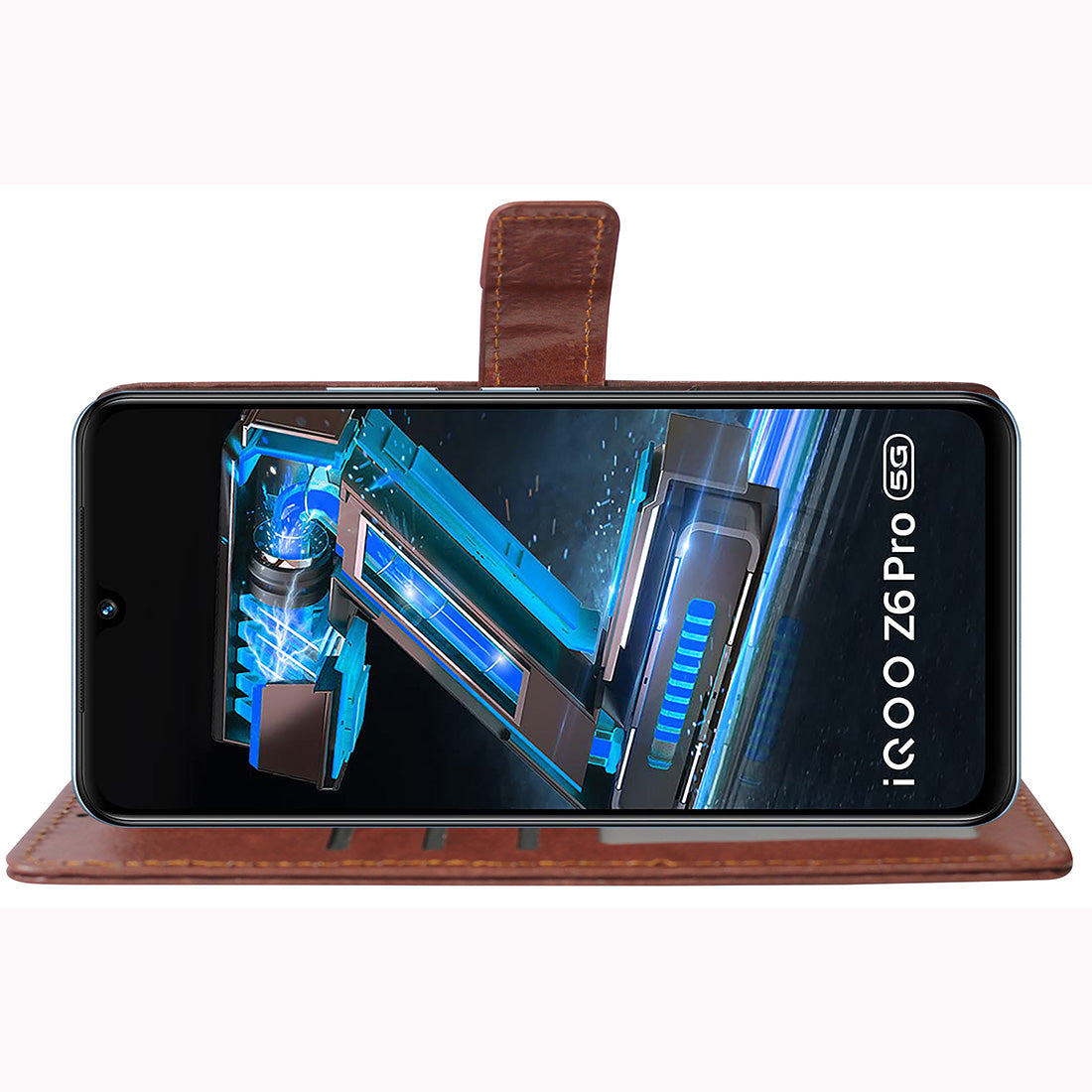 Premium Wallet Flip Cover for iQOO Z6 Pro 5G