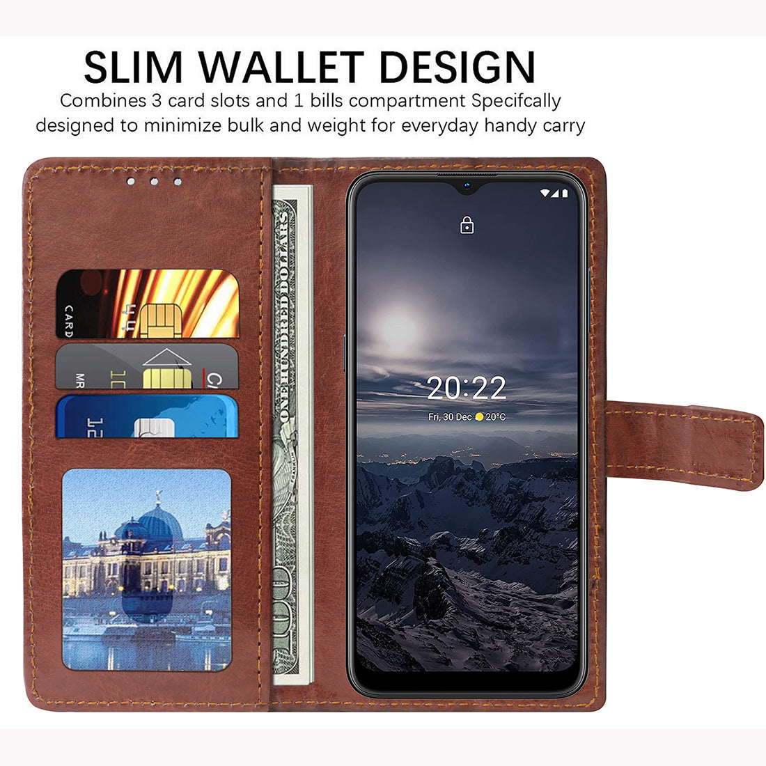 Premium Wallet Flip Cover for Nokia G21 4G