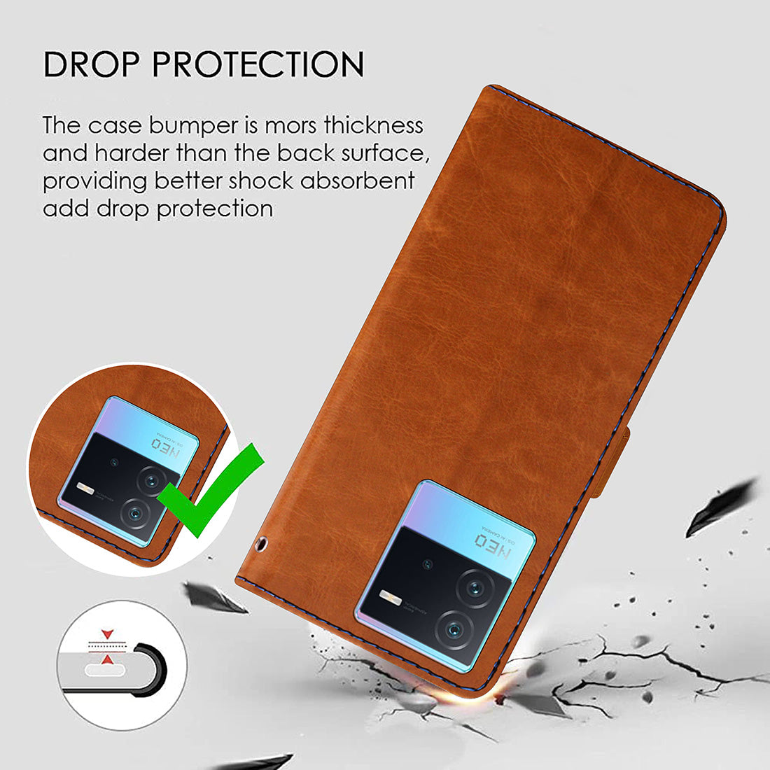 Premium Wallet Flip Cover for iQOO Neo 6 5G