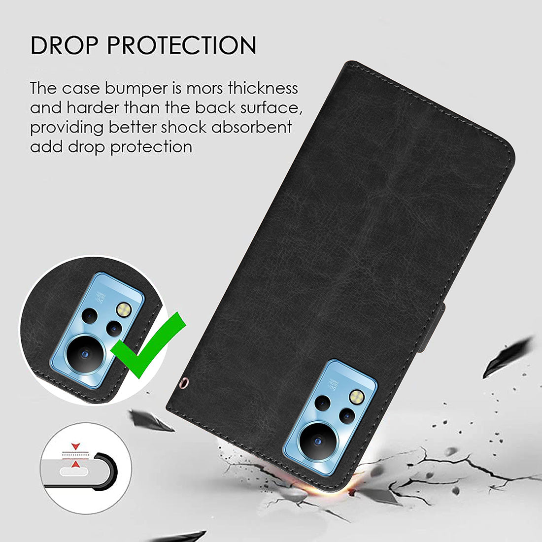 Premium Wallet Flip Cover for Infinix Note 12 4G