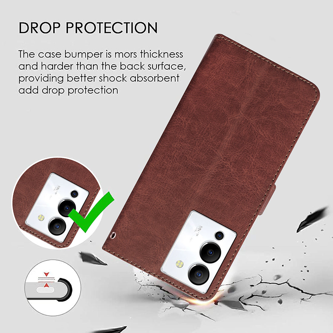 Premium Wallet Flip Cover for Infinix Note 12 Turbo 4G