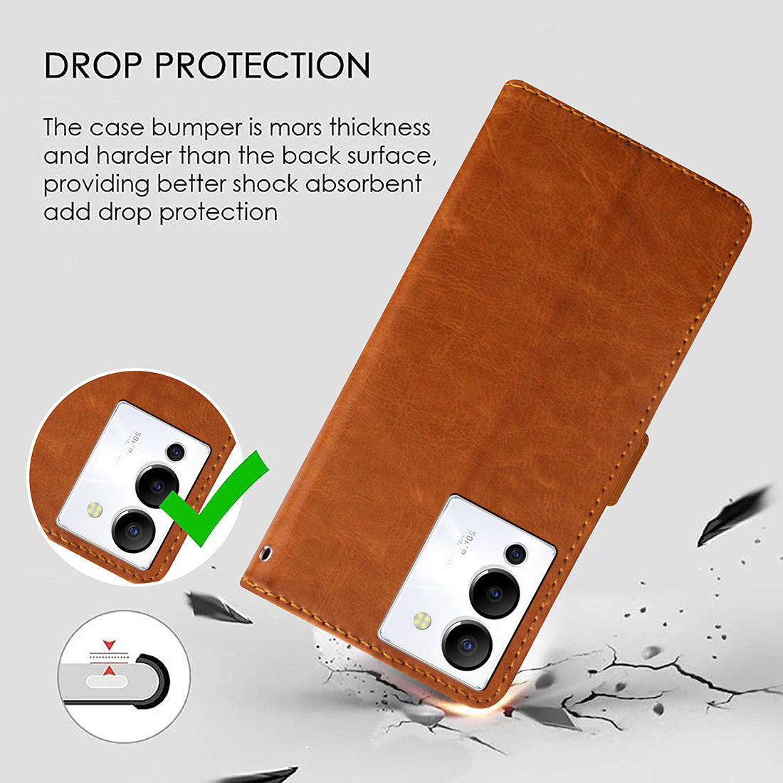 Premium Wallet Flip Cover for Infinix Note 12 Turbo 4G