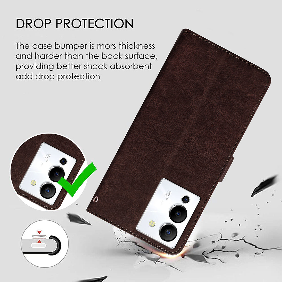 Premium Wallet Flip Cover for Infinix Note 12 Turbo 4G